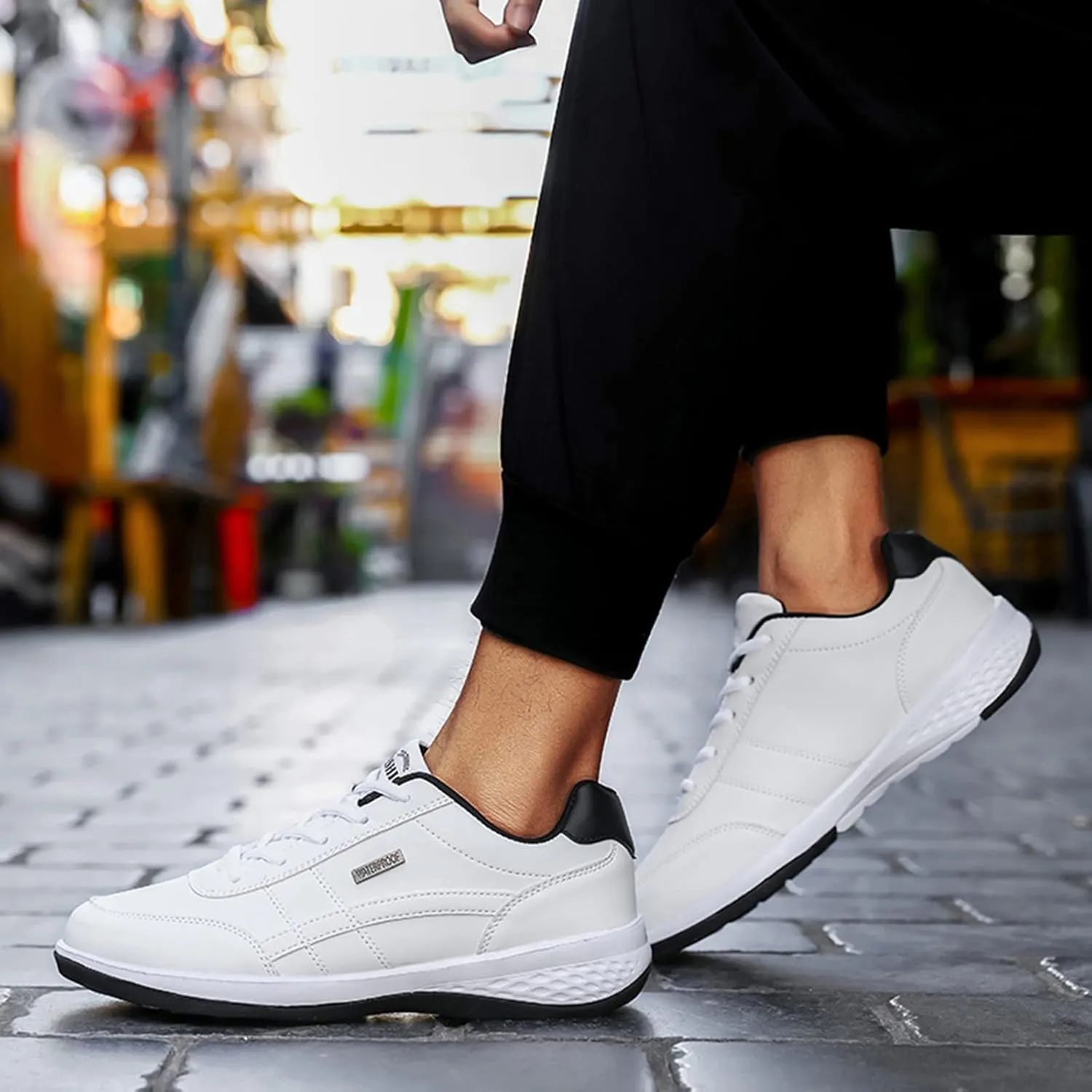 Non Slip Shoes for Men Wide Hiking Shoes Walking Shoes Waterproof Work Shoes Retro Running Shoes Lightweight Trainers