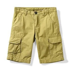 OCHENTA Little Big Boys' Lightweight Multi Pockets Casual Cargo Shorts - khaki - 12-13 years