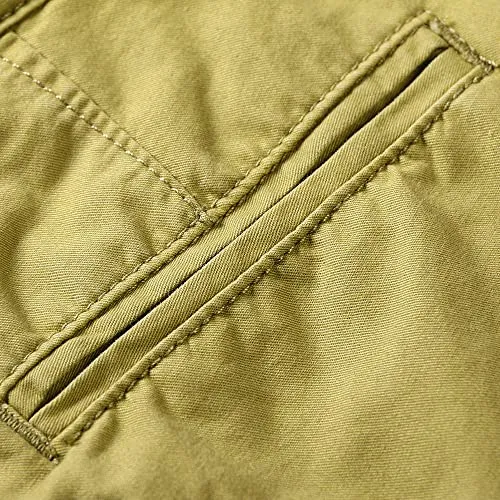 OCHENTA Little Big Boys' Lightweight Multi Pockets Casual Cargo Shorts - khaki - 12-13 years