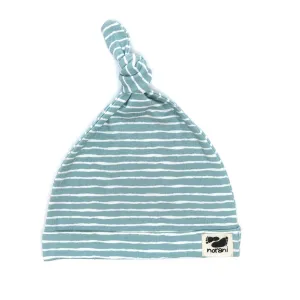 Organic Baby Beanie - Green Stripes