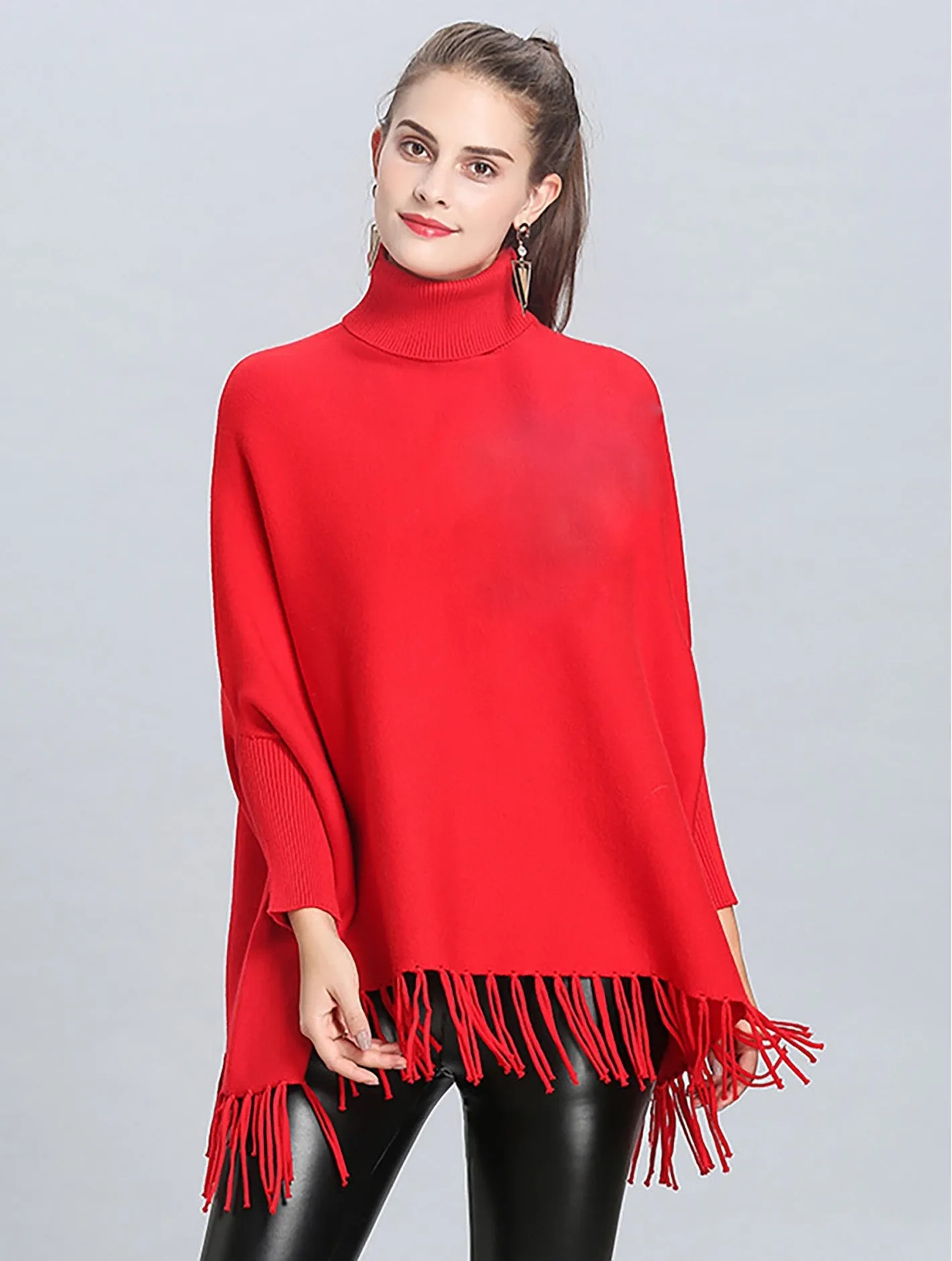 Poncho Fringe with Sleeves SALE