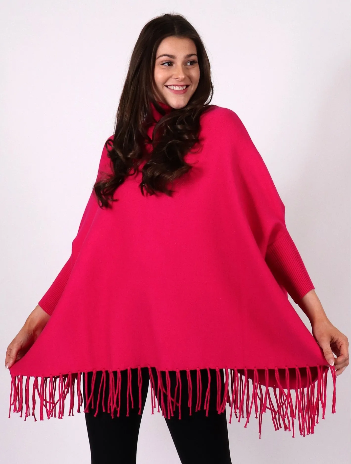 Poncho Fringe with Sleeves SALE