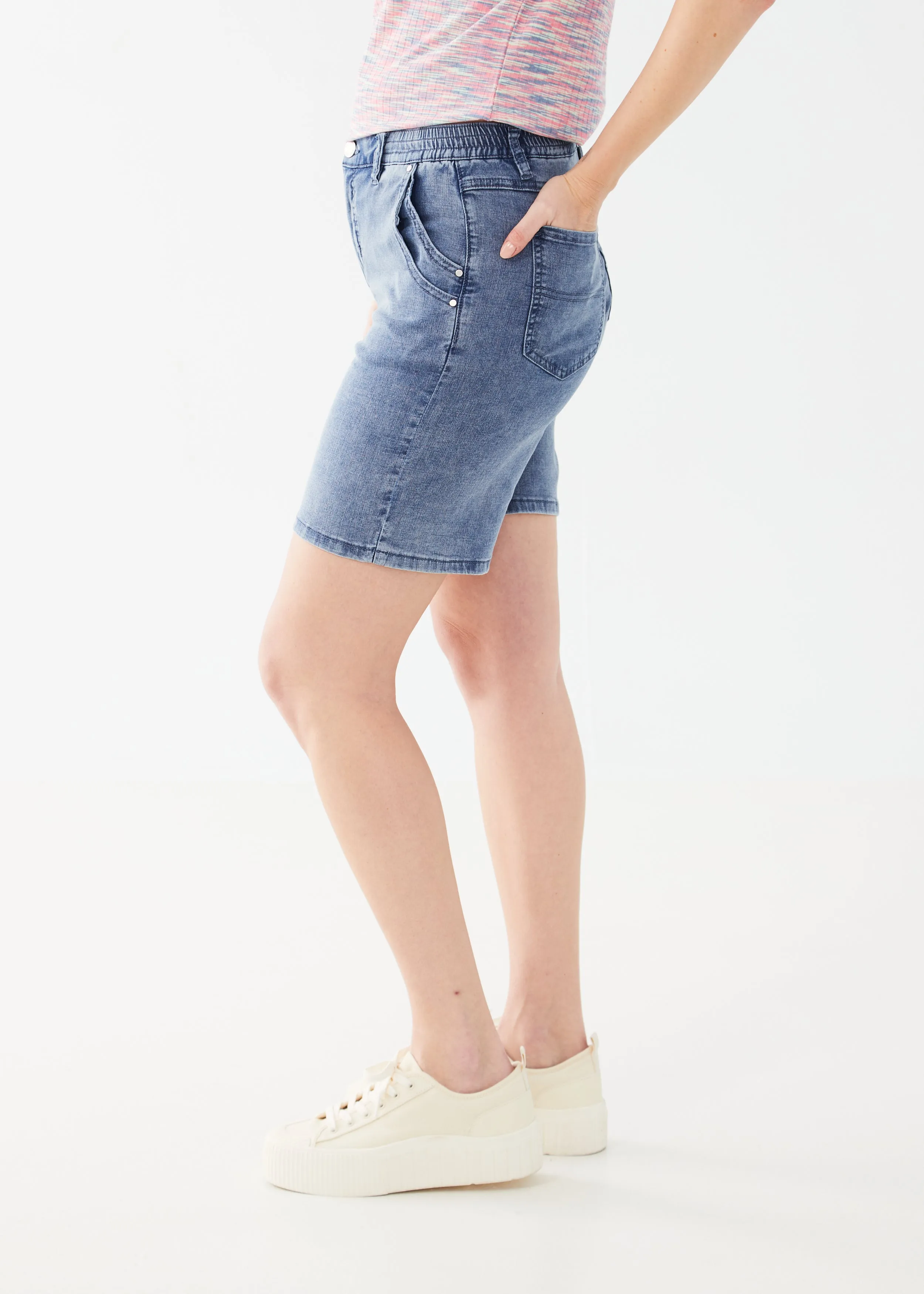 Pull On Lightweight Denim Shorts. Style FD2495247
