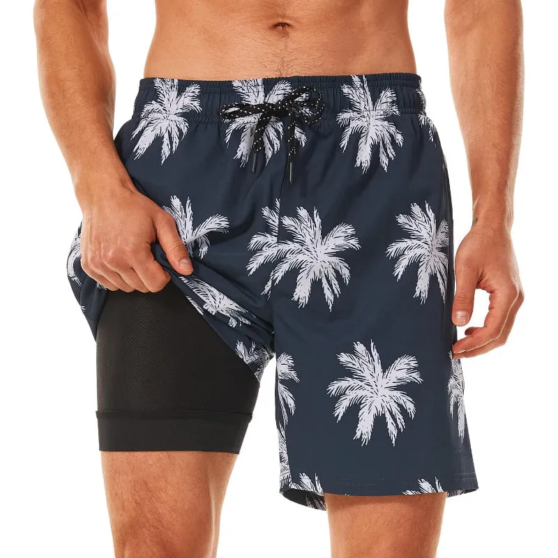 Quick Dry Printed Swim Shorts Lightweight and Stretchable Fit
