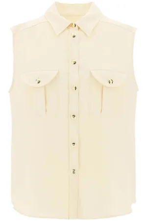 savannah pek‚àö‚â†n sleeveless shirt ESH01 SVB BUTTER