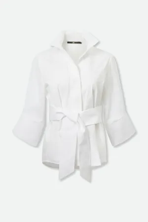 SCARLETT SHIRT IN ITALIAN POPLIN COTTON WHITE
