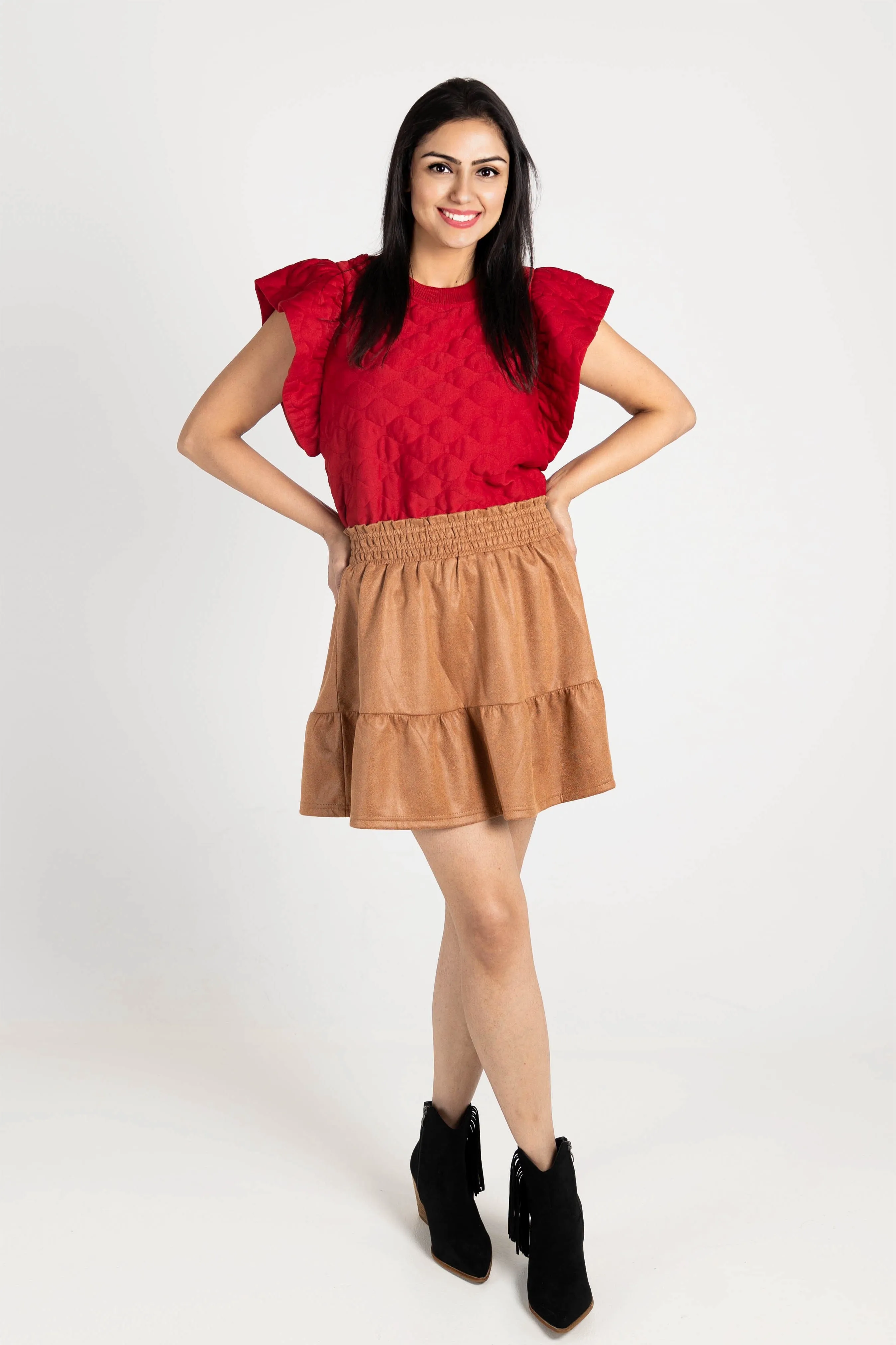 See you Tonight Ruffle Sleeve Top
