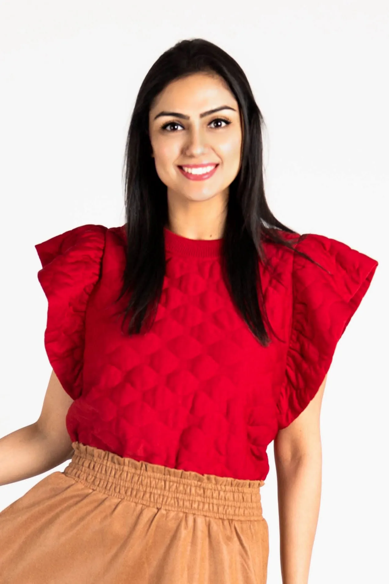 See you Tonight Ruffle Sleeve Top