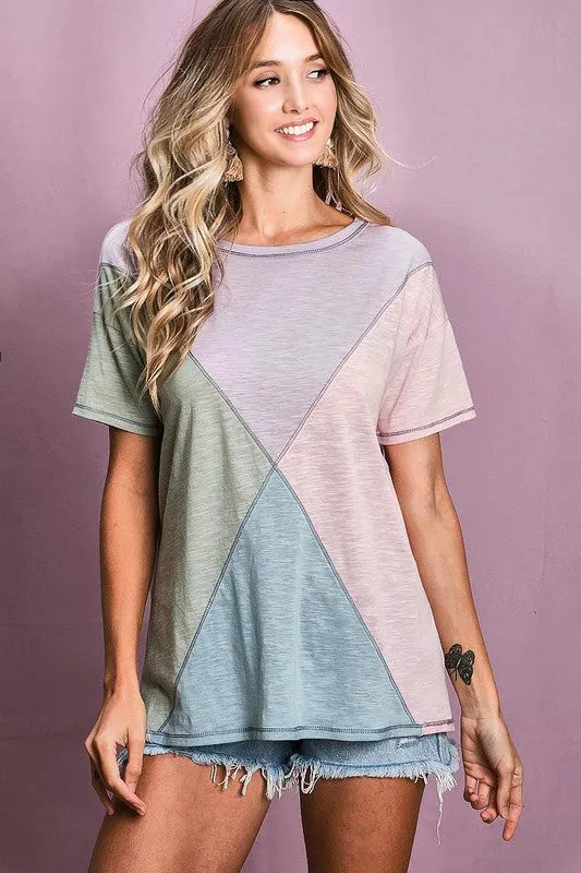 Sitting Pretty Color Block Tee