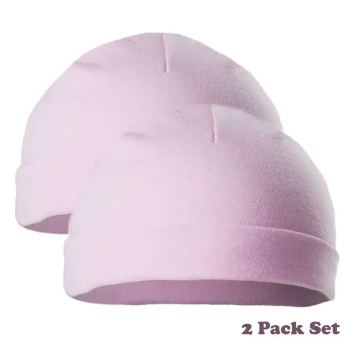 Soft Touch Premature Cotton 2PK Hats 2 Pink