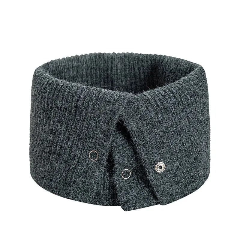 Solid Color Casual Flexible Imitation Cashmere Warm Knitted Scarf