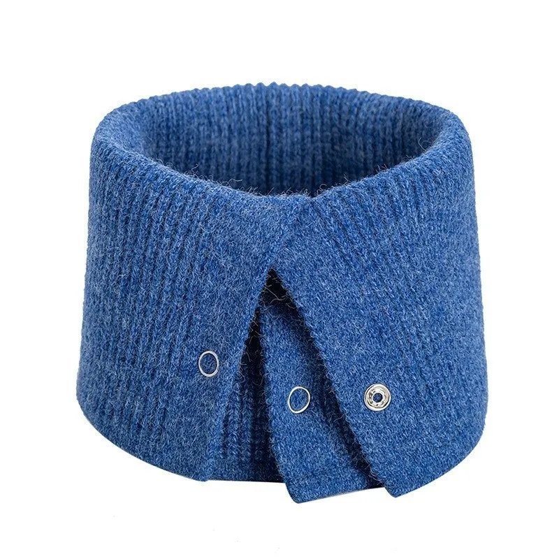 Solid Color Casual Flexible Imitation Cashmere Warm Knitted Scarf