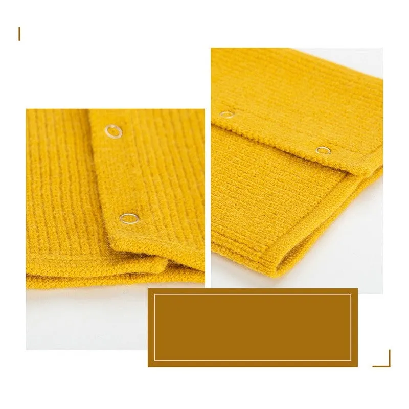 Solid Color Casual Flexible Imitation Cashmere Warm Knitted Scarf