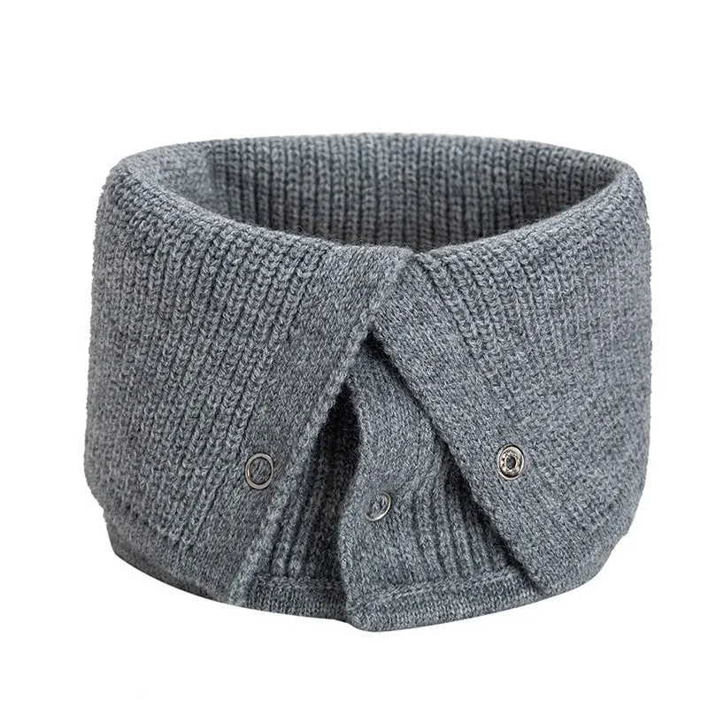Solid Color Casual Flexible Imitation Cashmere Warm Knitted Scarf