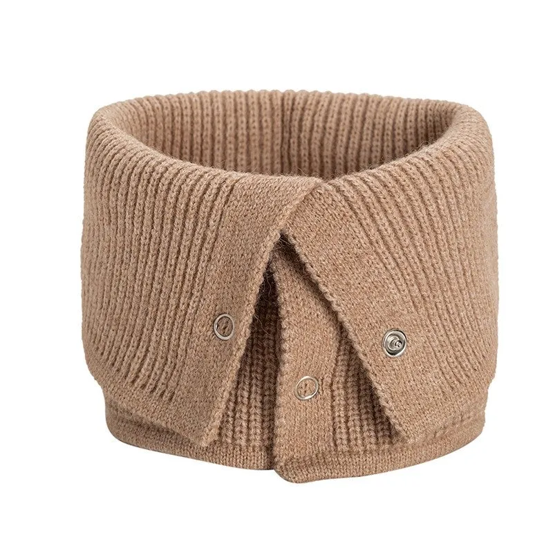 Solid Color Casual Flexible Imitation Cashmere Warm Knitted Scarf