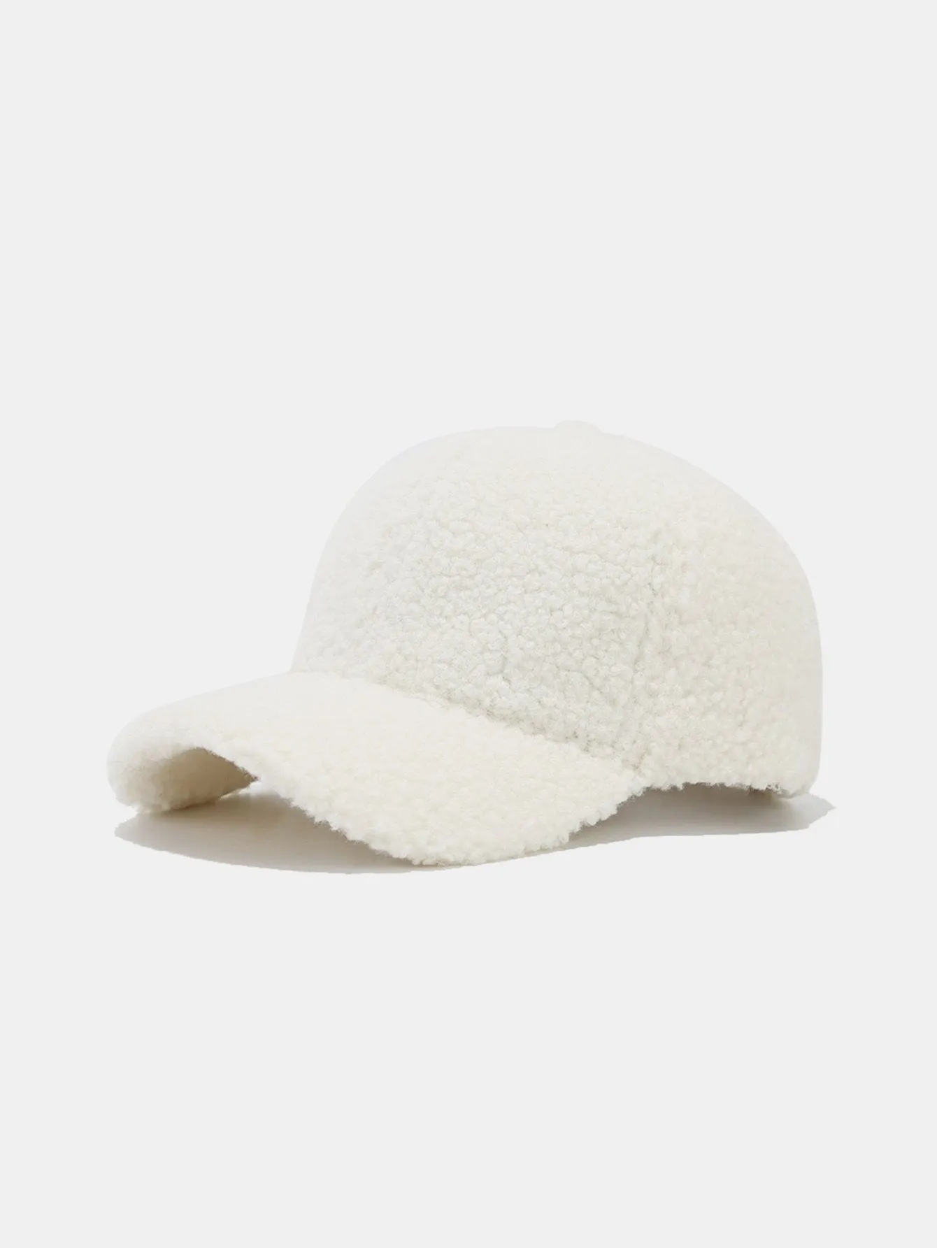 Solid Color Plush Warm Baseball Cap
