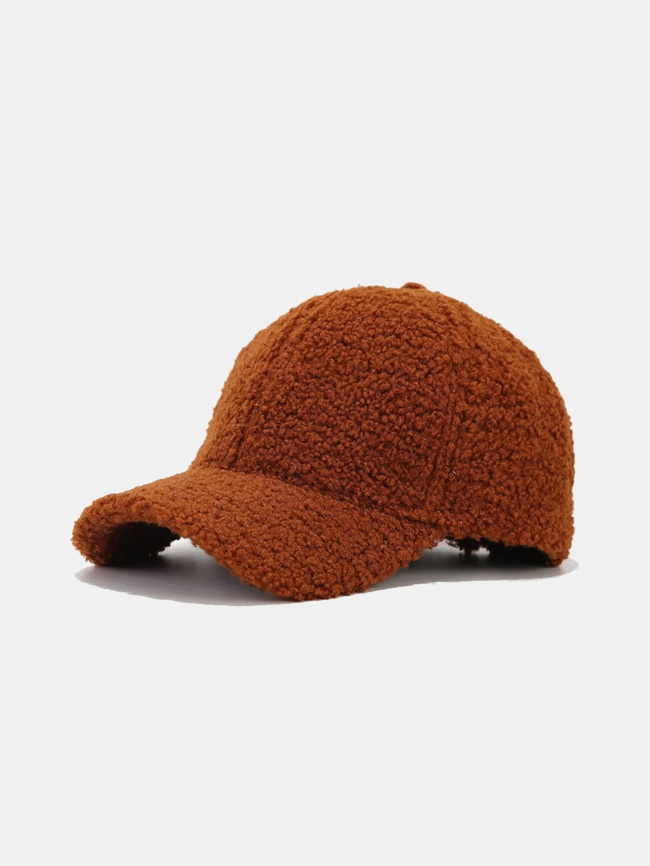 Solid Color Plush Warm Baseball Cap