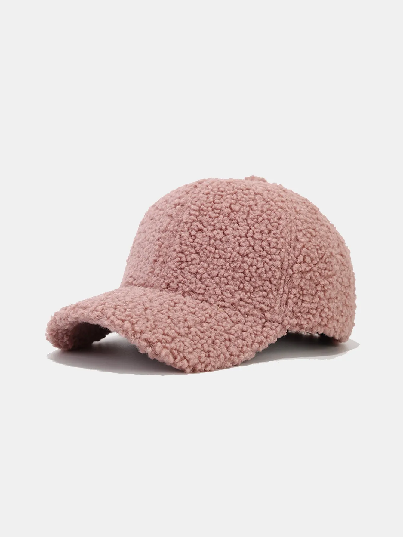 Solid Color Plush Warm Baseball Cap