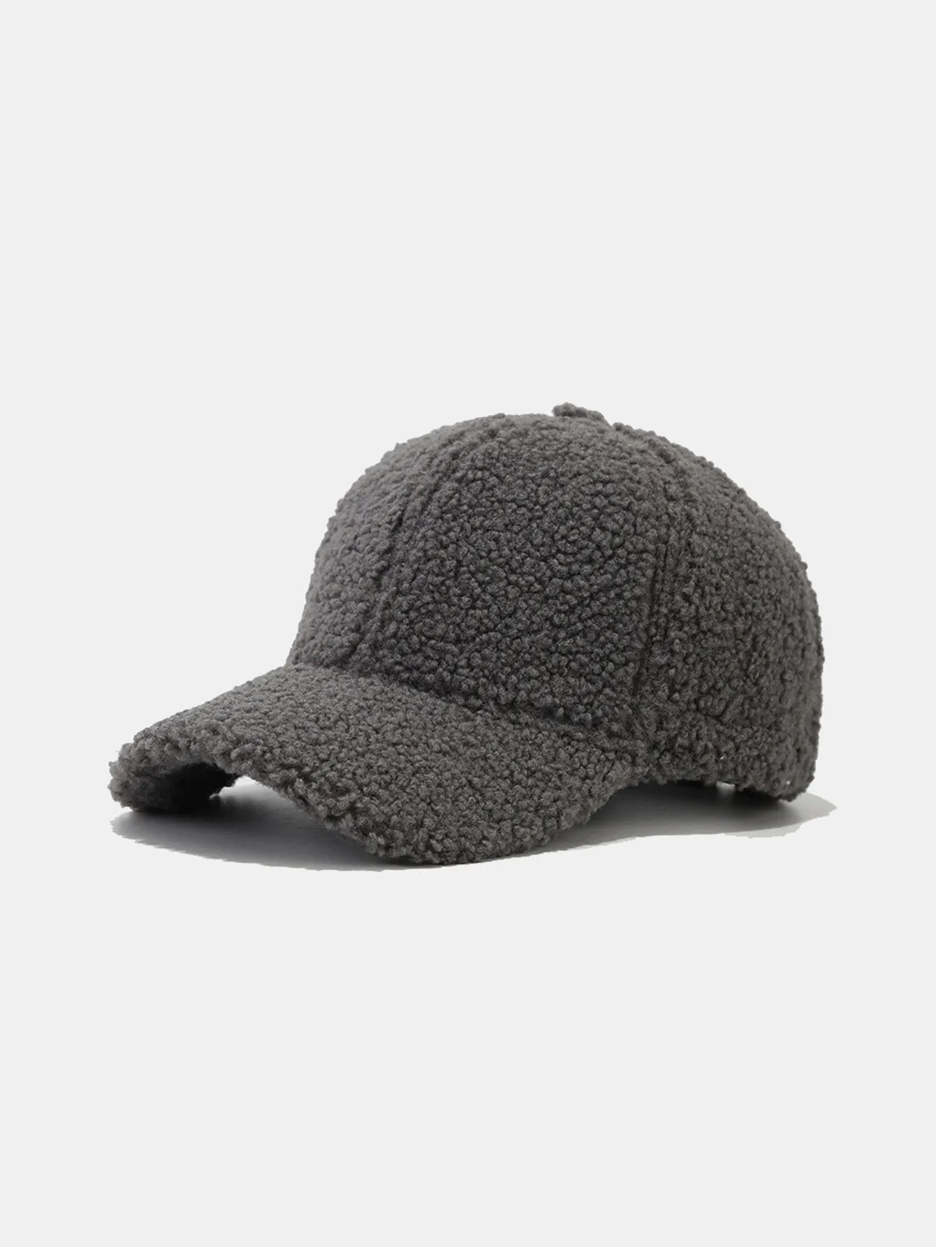 Solid Color Plush Warm Baseball Cap