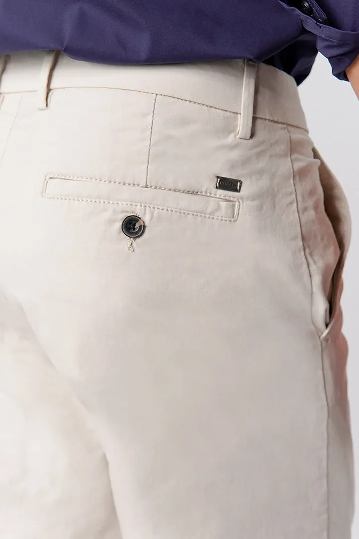 Straight Fit Chinos - Stone White