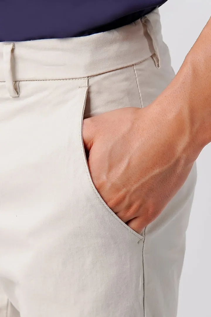 Straight Fit Chinos - Stone White