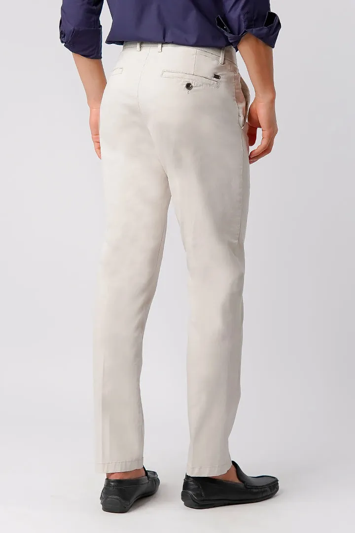 Straight Fit Chinos - Stone White