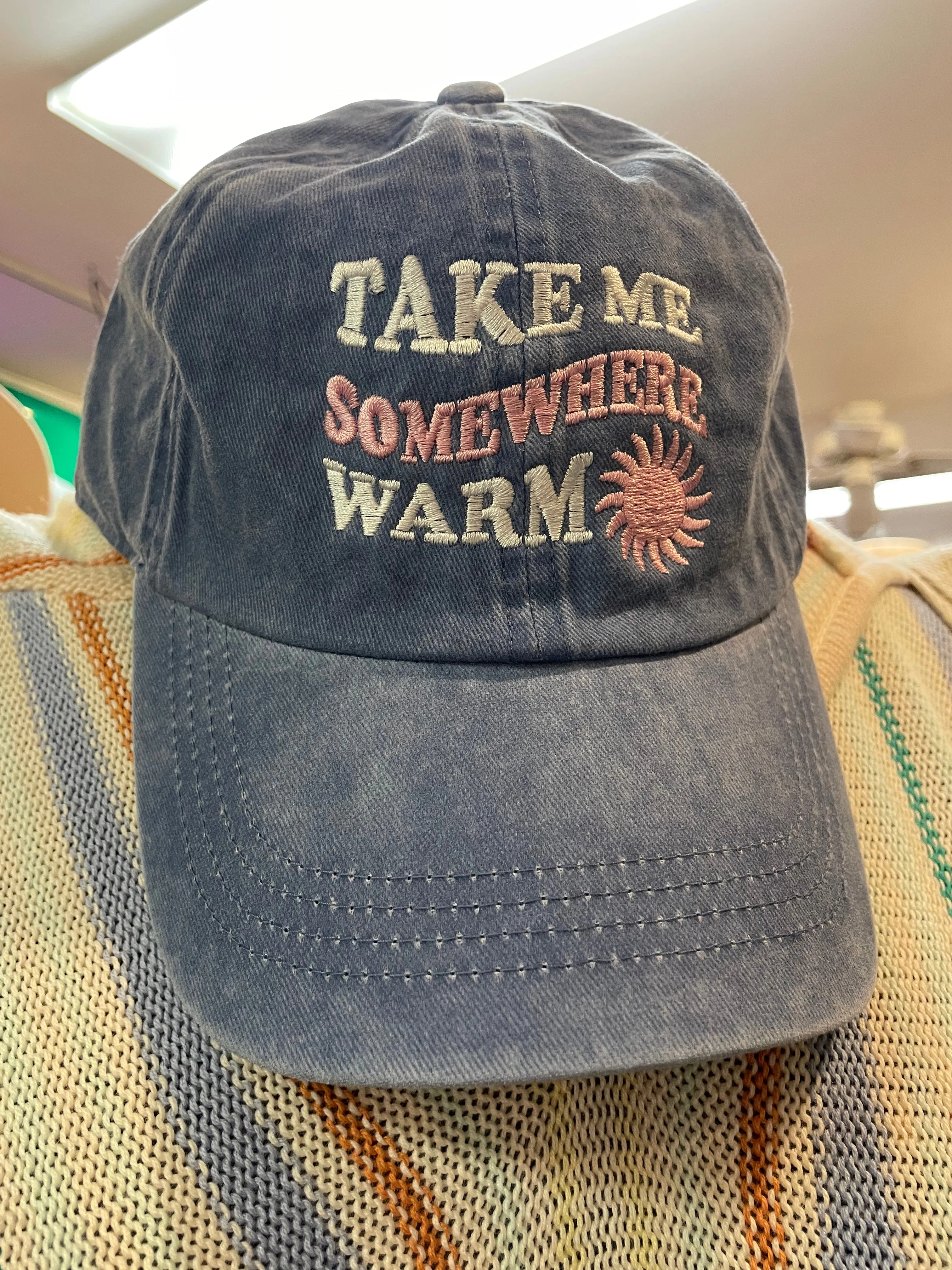 Take Me Somewhere Warm Baseball Hat
