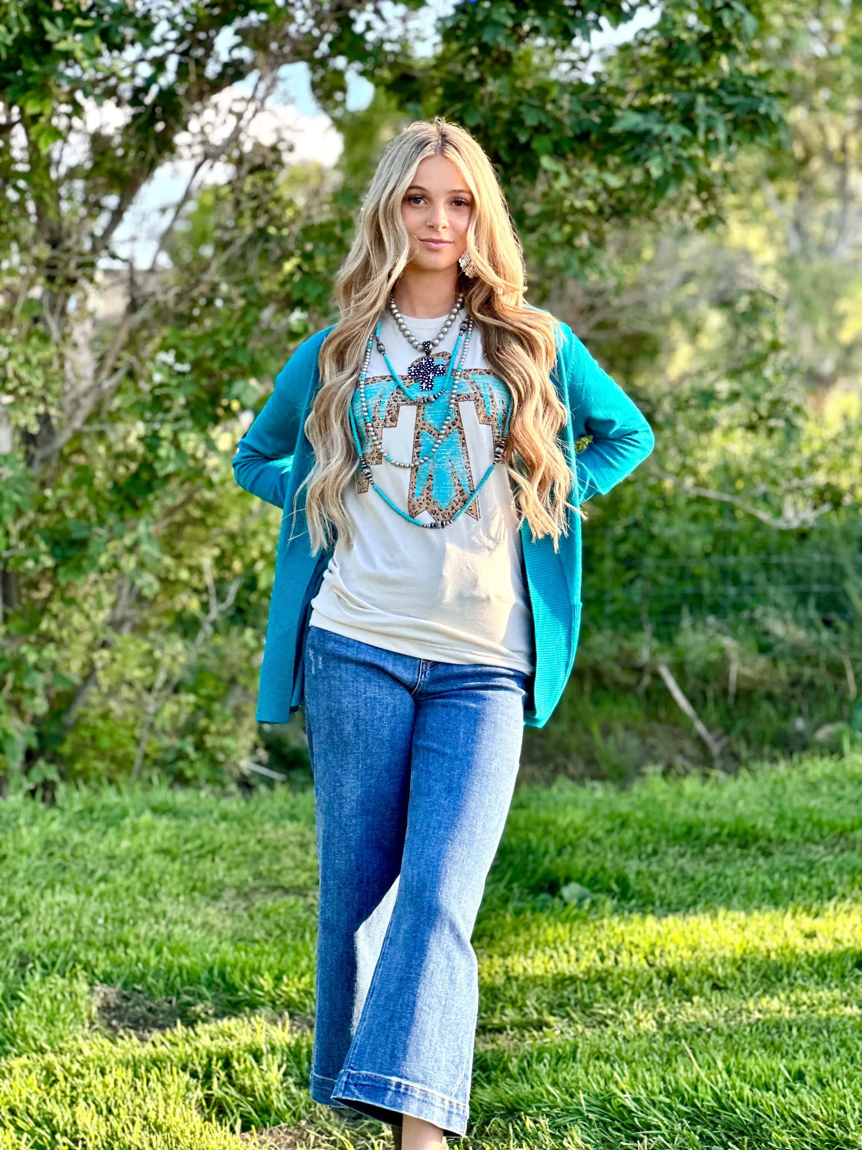 The Teal Fall Feels Cardigan