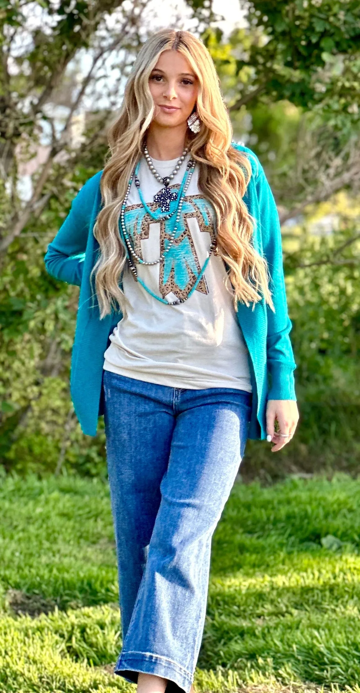 The Teal Fall Feels Cardigan