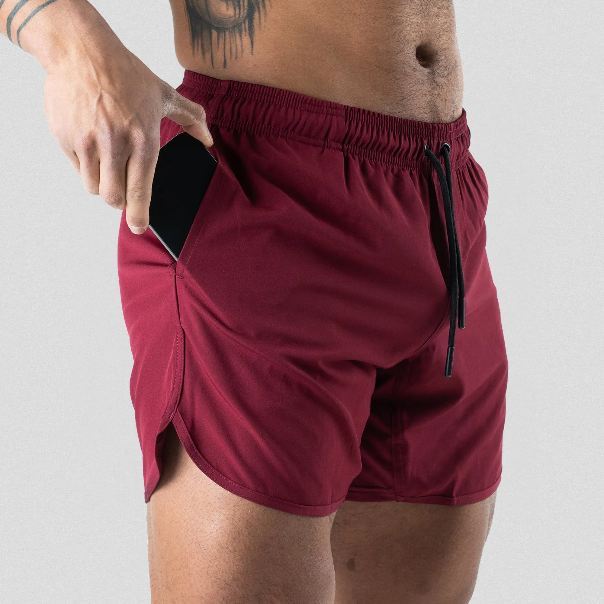 Training Shorts - Burgundy