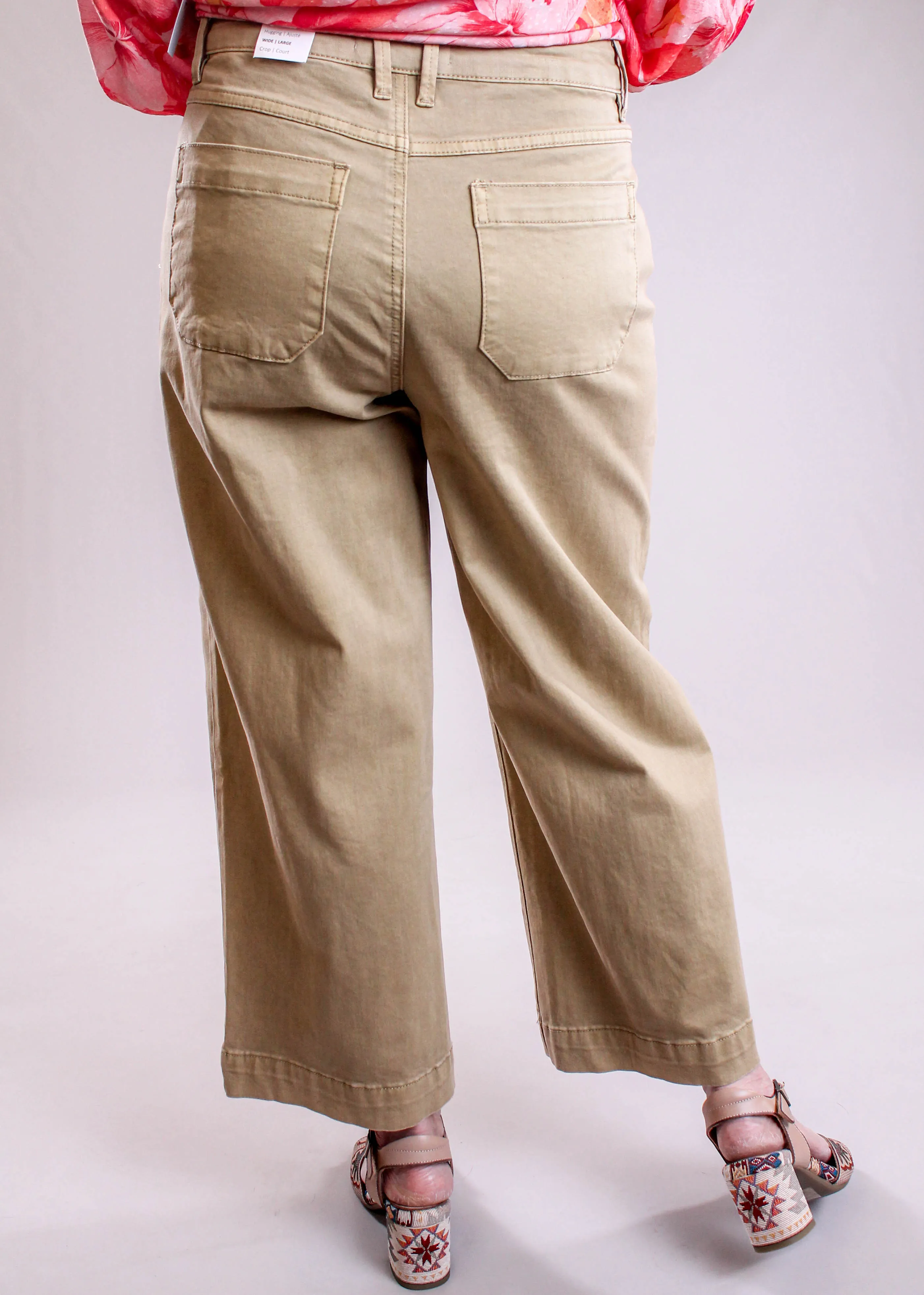 Tribal Sportswear Audrey Wide Crop Button Fly Jeans