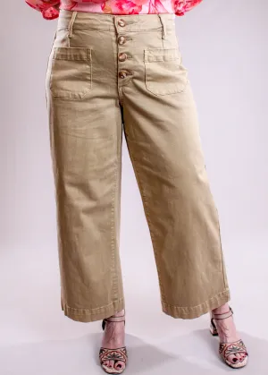 Tribal Sportswear Audrey Wide Crop Button Fly Jeans