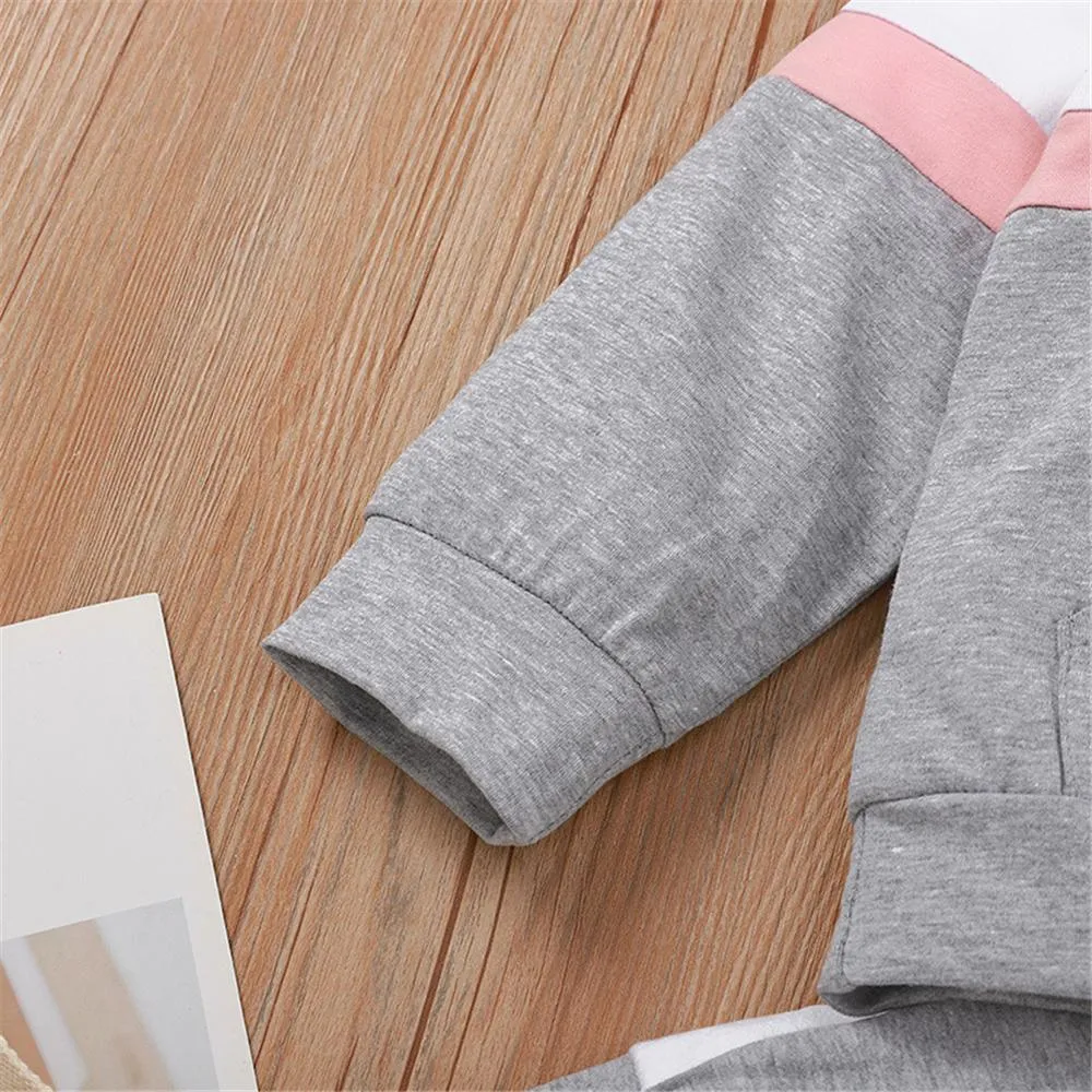 Unisex Cotton Letter Printed Long Sleeve Hooded Top & Pants Toddler Wholesale
