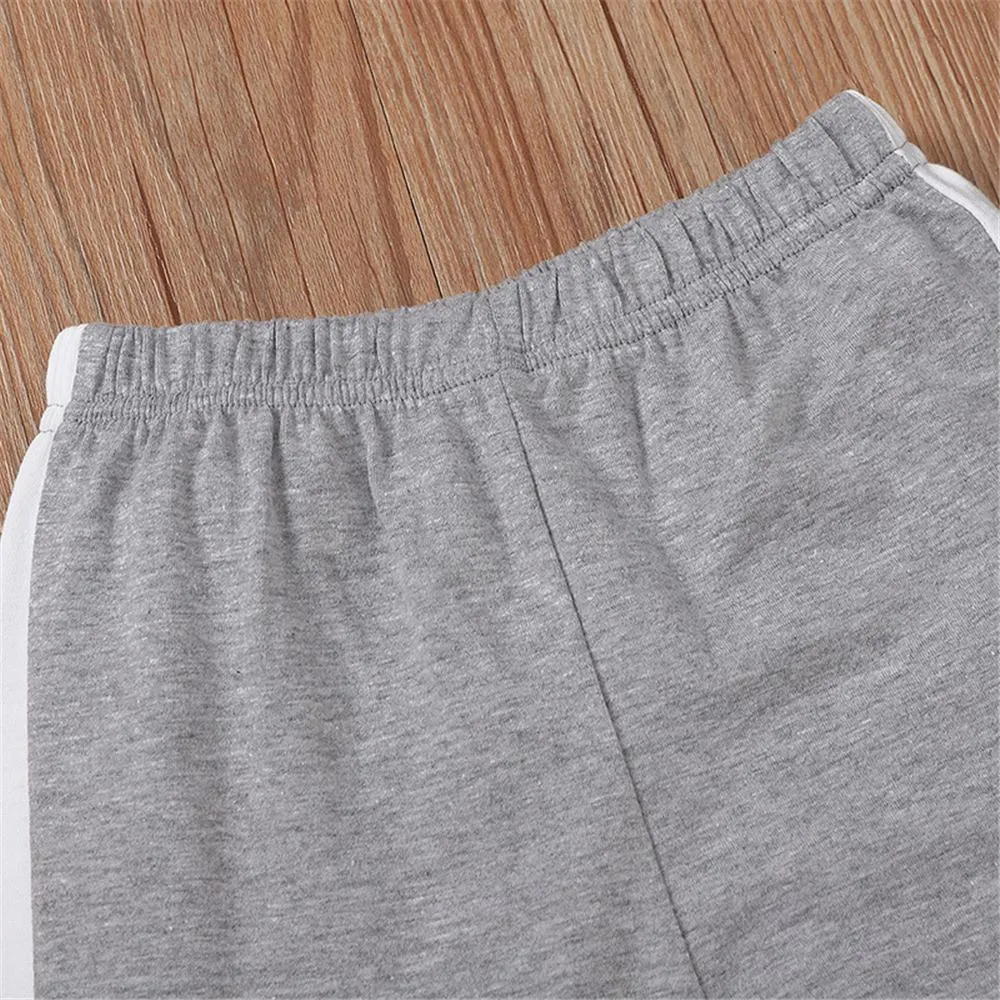 Unisex Cotton Letter Printed Long Sleeve Hooded Top & Pants Toddler Wholesale