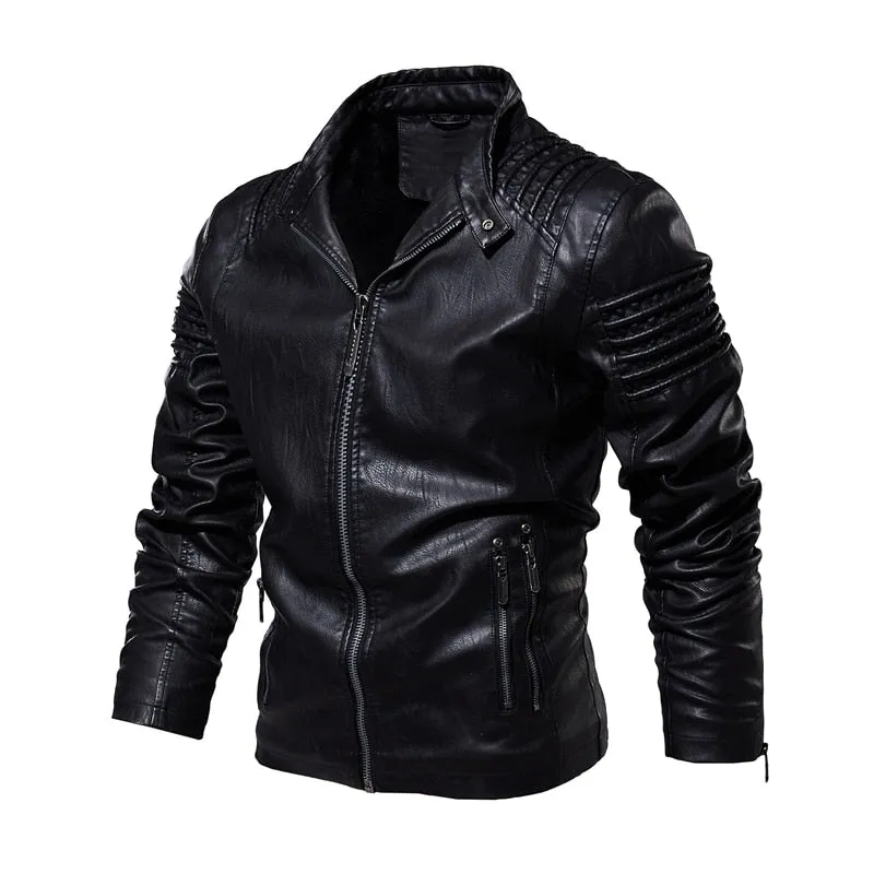 Voodoo Machine Co. Men's Slim Fit Modern Leather Jackets