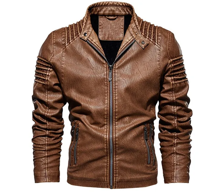 Voodoo Machine Co. Men's Slim Fit Modern Leather Jackets