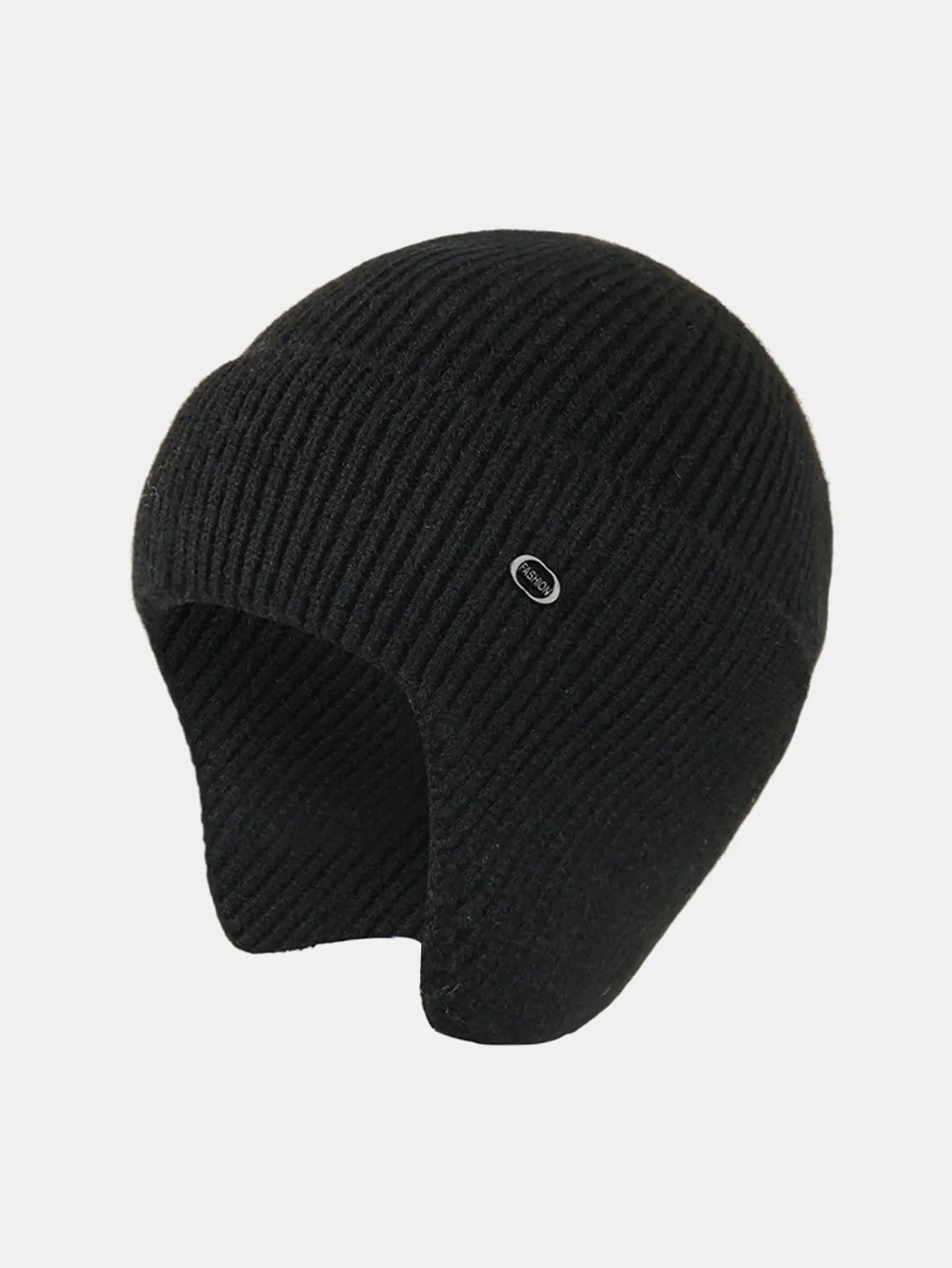 Warm Ear Covers Knit Beanie Hat