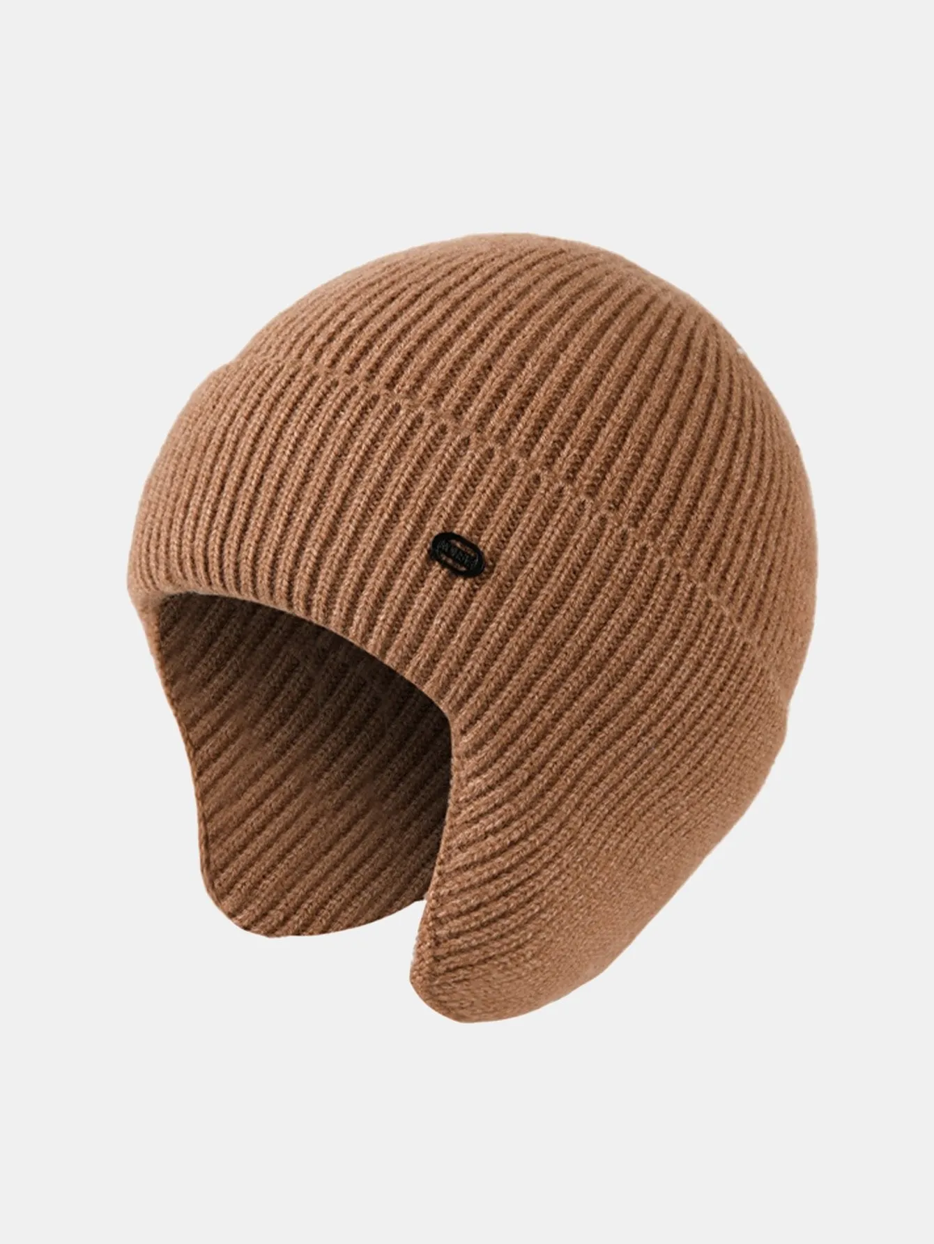 Warm Ear Covers Knit Beanie Hat