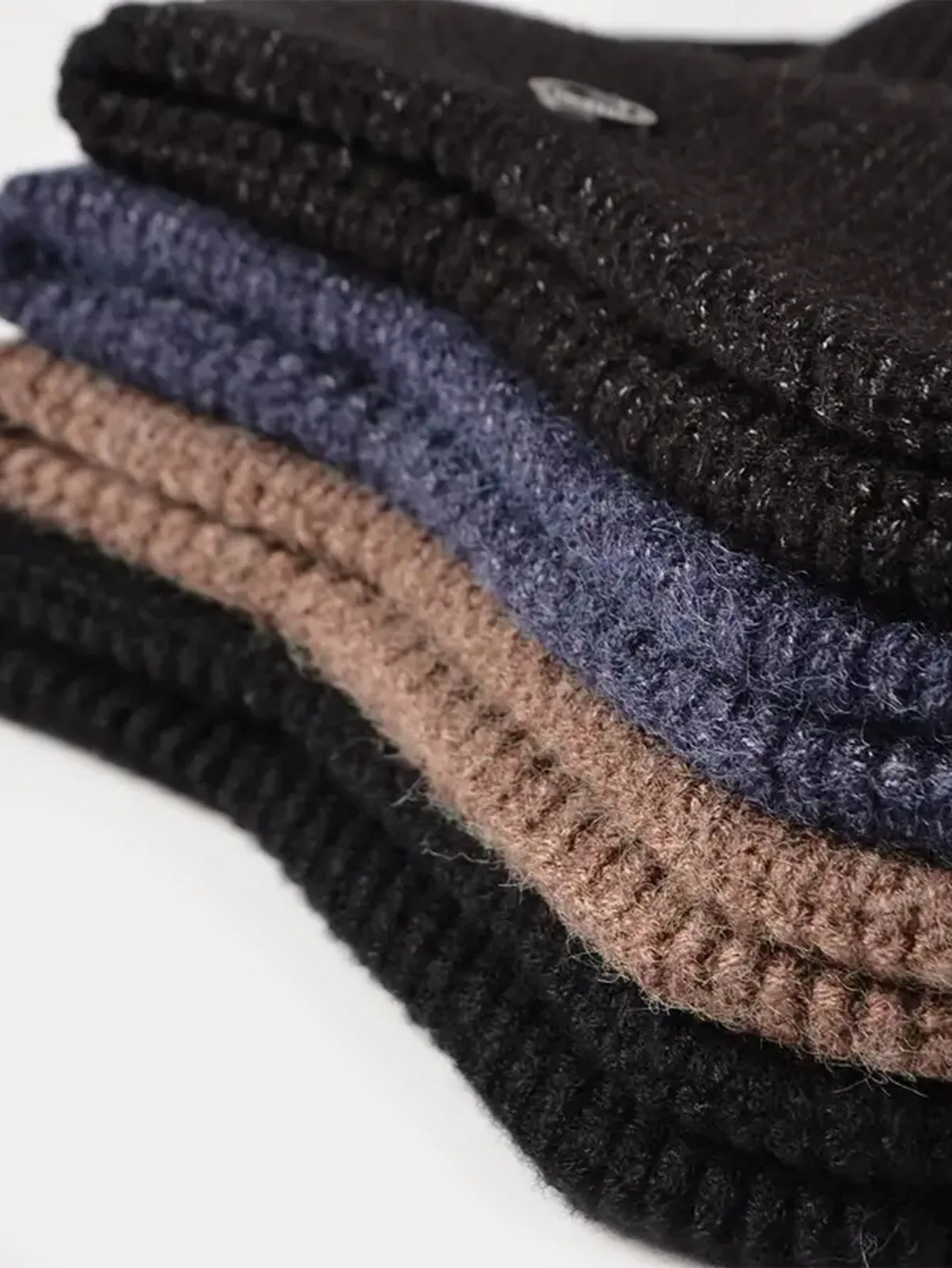 Warm Ear Covers Knit Beanie Hat