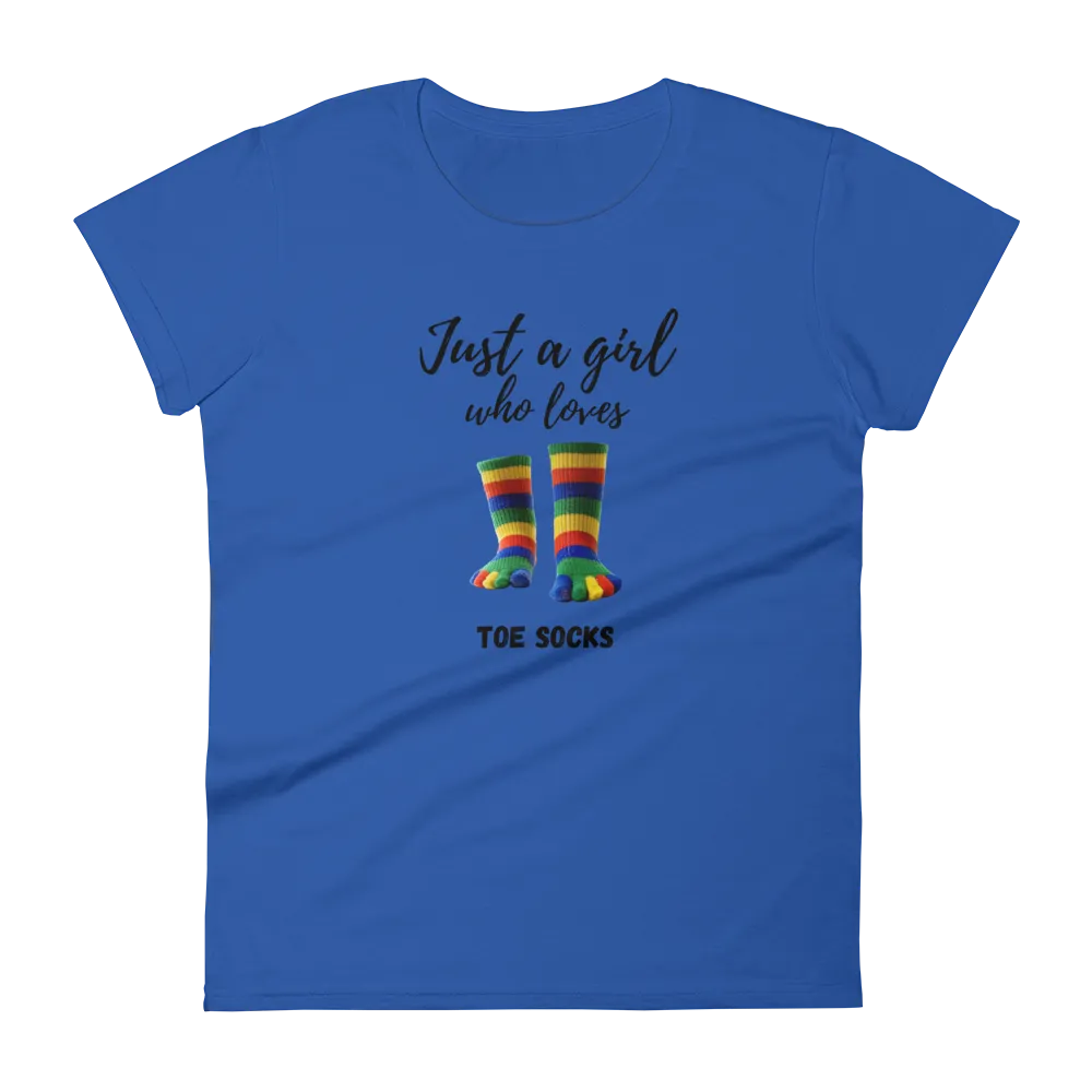 Women's Short Sleeve T-Shirt- Love Toe Socks